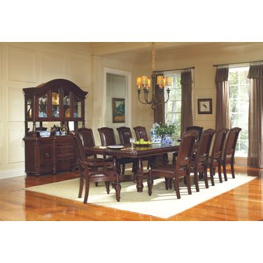 Antoinette 7PC Dining Room Set In Brown