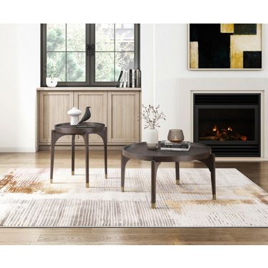 Anton Occasional Table Set In Brown