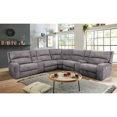 Apostolos Power Sectional In Light Gray