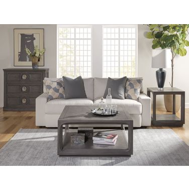 Appellation Gray Wire Brushed Square Occasional Table Set
