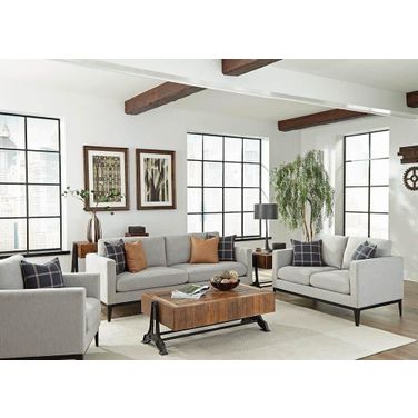 Apperson Living Room Set In Light Grey