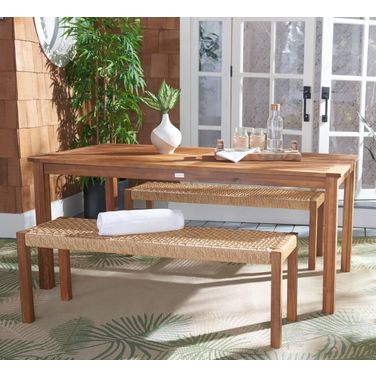 Aquina Dining Set in Light Brown