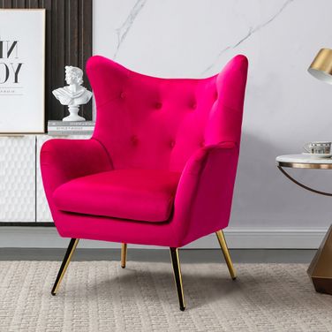 Arama Accent Chair In Fushia