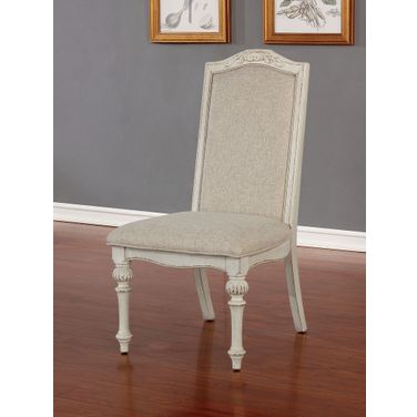 Arcadia Side Chair Set of 2 In Antique White
