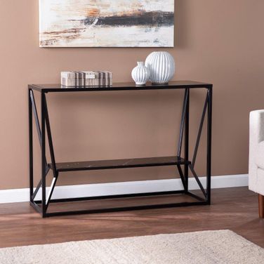 Argall Long Glass Top Console Table