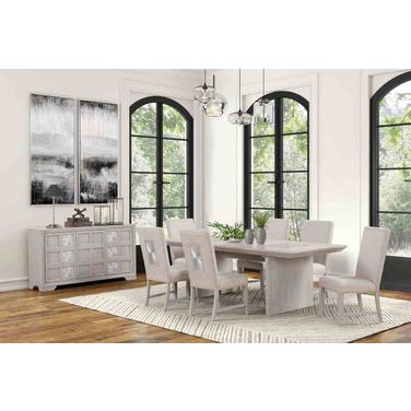 Argenthart Dining Room Set In Light Gray