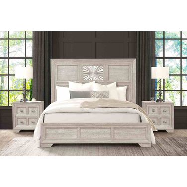 Argenthart Eastern King Bed In Light Gray