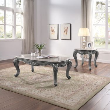 Ariadne Occasional Table Set In Platinum