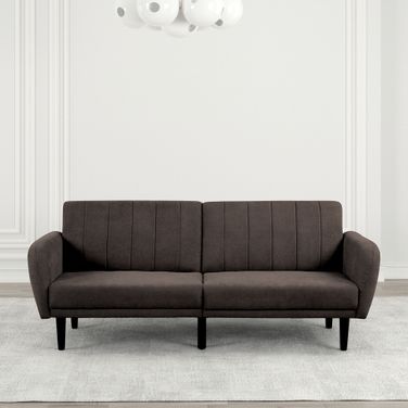 Aristide Futon Sofa In Brown