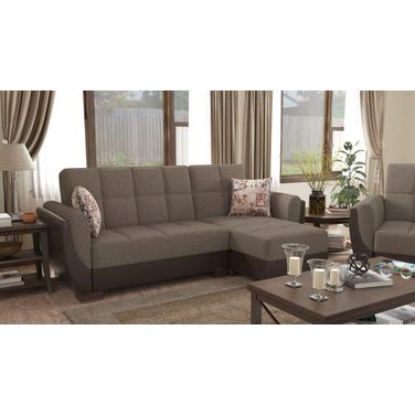 Armada Air Upholstered Convertible Chaise Lounge with Storage In Tan/Brown