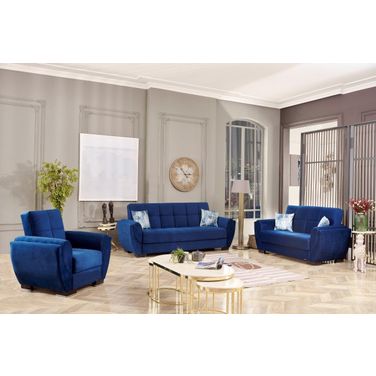 Armada Air Upholstered Convertible Sofabed with Storage In Blue AIR-SB-104