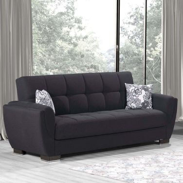 Armada Air Upholstered Convertible Sofabed with Storage In Denim Blue