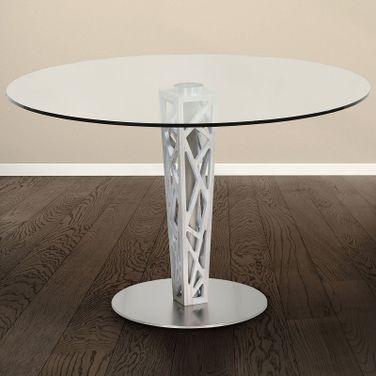Armen Living Crystal Round Dining Table