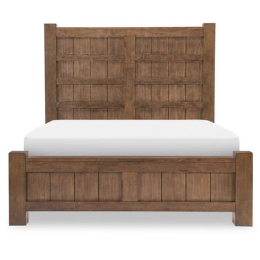 Artisan's Place Complete King Panel Bed In Vintage Pine and Ironwood