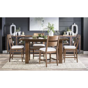 Artisan's Place Counter Height Dining Room Set In Vintage Pine and Ironwood