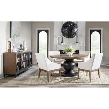 Artisan's Place Round Dining Room Set In Vintage Pine and Ironwood