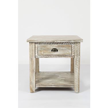 Artisan'S Craft End Table In Washed Grey