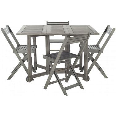 Arvin Gray Wash 5-Piece Dining Set