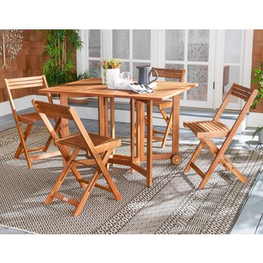 Arvin Teak Look 5-Piece Dining Set