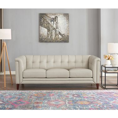 Arvo Leather Sofa In Vanilla