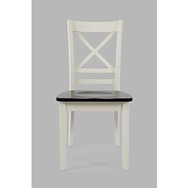Asbury Park Cross Back Dining Chair Set of 2 In White