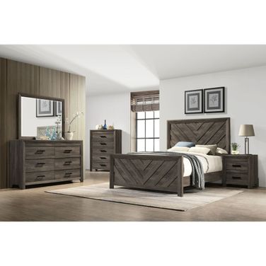 Ashford Bedroom Set In Mocha Grey