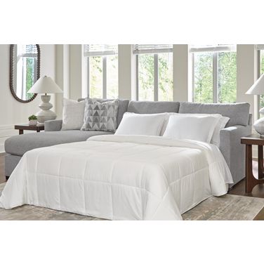 Ashford Isle 2-Piece Sleeper Sectional with LAF Chaise In Pewter