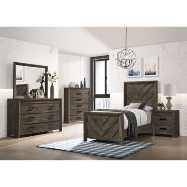 Ashford Youth Bedroom Set In Mocha Grey