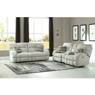 Ashland Power Lay Flat Reclining Living Room Set In Buff