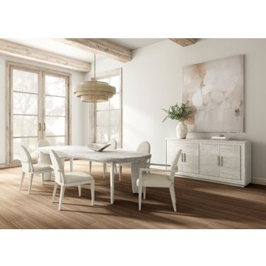 Ashlar Oval Dining Set In Bisque