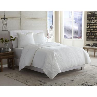 Ashworth White 3 Piece Queen Covelet Set