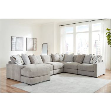 Aslan Court 6-Piece Sectional with Chaise In Pebble
