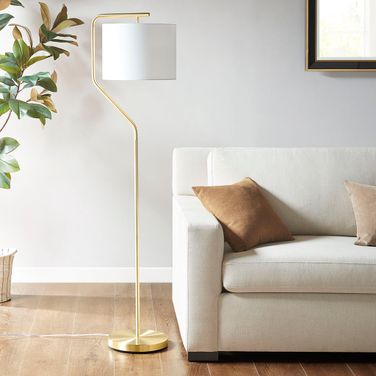 Aster Angular Arched Metal Floor Lamp In Gold