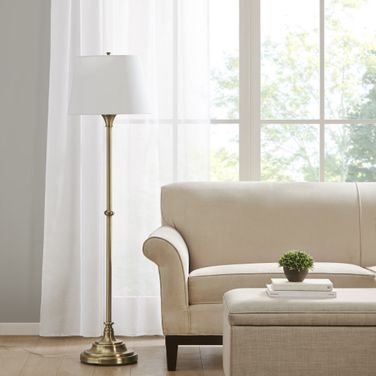 Athena 59 Inch Floor Lamp In Antique Brass