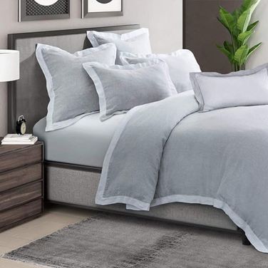 Atina 7 Piece King Duvet Set In Gray