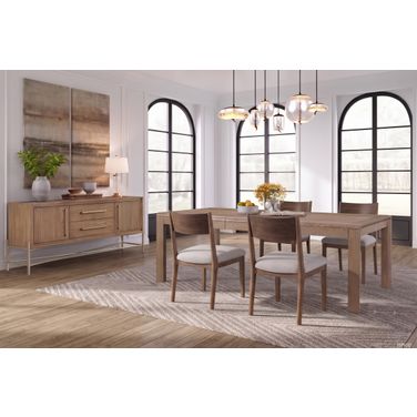 Aurora Dining Room Set with Leaf In Latte