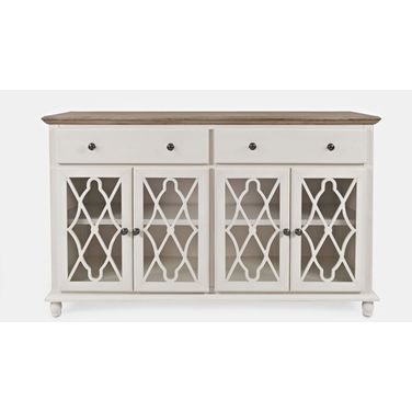 Aurora Hills Country Wire Brushed 4 Door Accent Chest In Brushed White