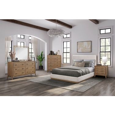 Aurora Platform Bedroom Set In Latte