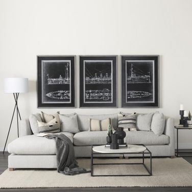 Austen Occasional Table Set In White and Black