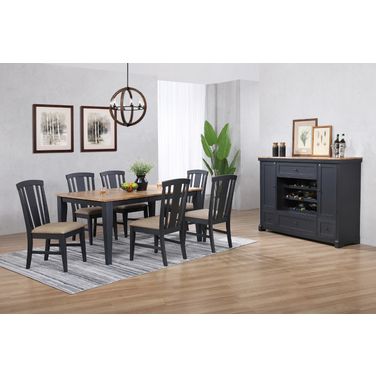 Autumn Winds Leg Table In Natural and Black