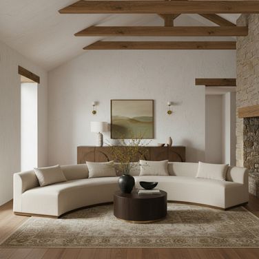 Avanti 182.5 Inch Chenille Fabric Upholstered 2-Piece Modular Sectional In Beige
