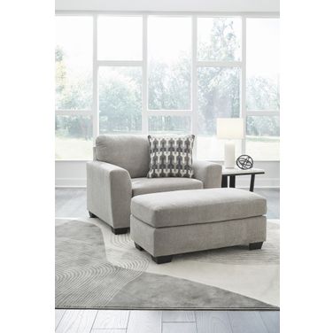 Avenal Park Oversized Chair and Ottoman In Flannel