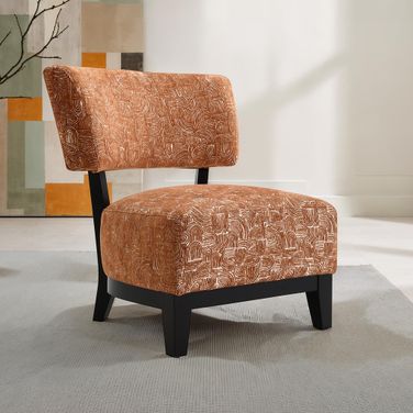 Aveni Accent Chair In Rustic Orange