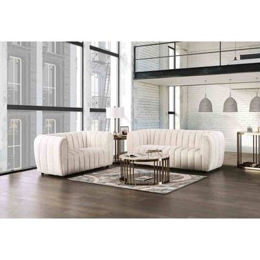 Aversa Living Room Set In Off White