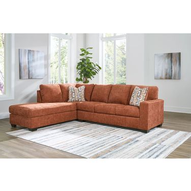 Aviemore 2-Piece LAF Sectional with Chaise In Spice