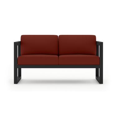 Avion Loveseat In Canvas Henna and Slate