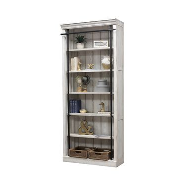 Avondale 8 Feet Tall Wood Bookcase Display Shelf for Office In White