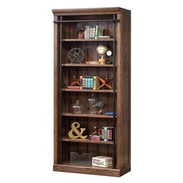 Avondale 8 Feet Tall Wood Bookcase In Brown