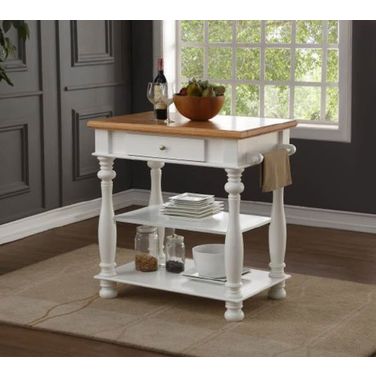 Avondale Kitchen Island In White