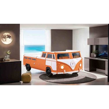 Axel Peace Bus Twin Bed In Orange